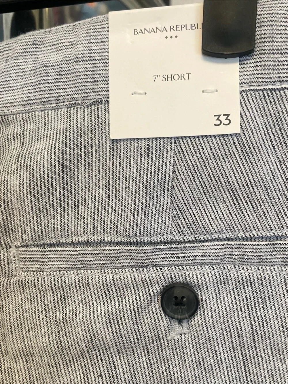 NWT-Banana Republic Linen blend grey shorts Size 33 Inseam 7”